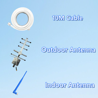 Lintratek wyświetlacz LCD Mini GSM Repeater 900MHz telefonu komórkowego telefon GSM 900 sygnału wzmacniacz + antena Yagi z 10m kabel 6